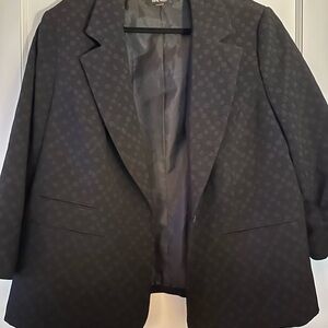 Chic Black Patterned Blazer by Nine West
